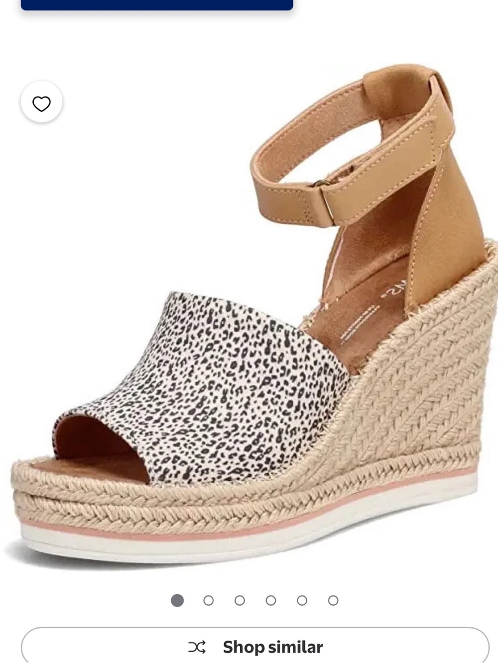 NWT Toms Wedge Marisol Espadrille Sandals - Size 8